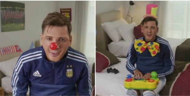 Martín Bossi en la piel de Lionel Messi