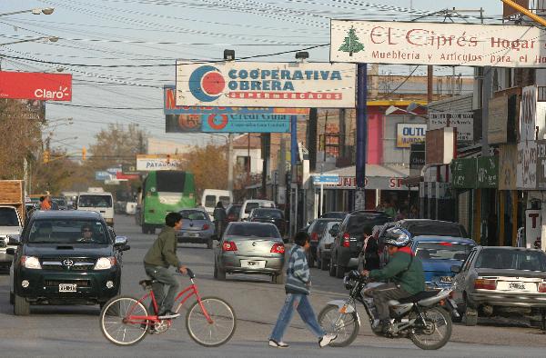 Centro de la ciudad de Centenario.