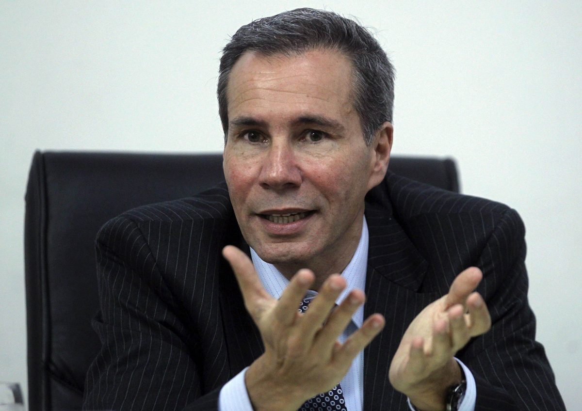 File photo of Argentine prosecutor Nisman during a meeting with journalists in Buenos Aires
