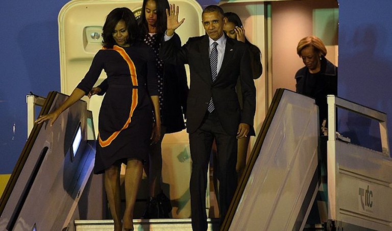 Obama y su familia arribaron al país