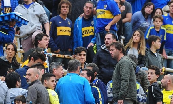 Zannini fue abucheado e insultado en la Bombonera