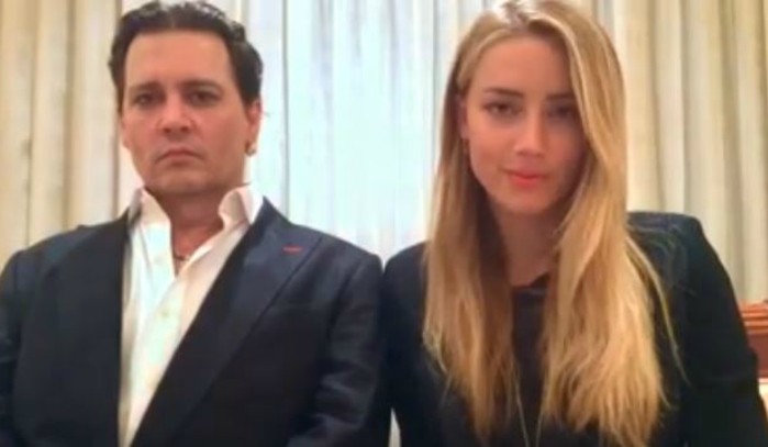 Humillado, Johnny Depp pidio perdon junto a su novia, Amber Heard