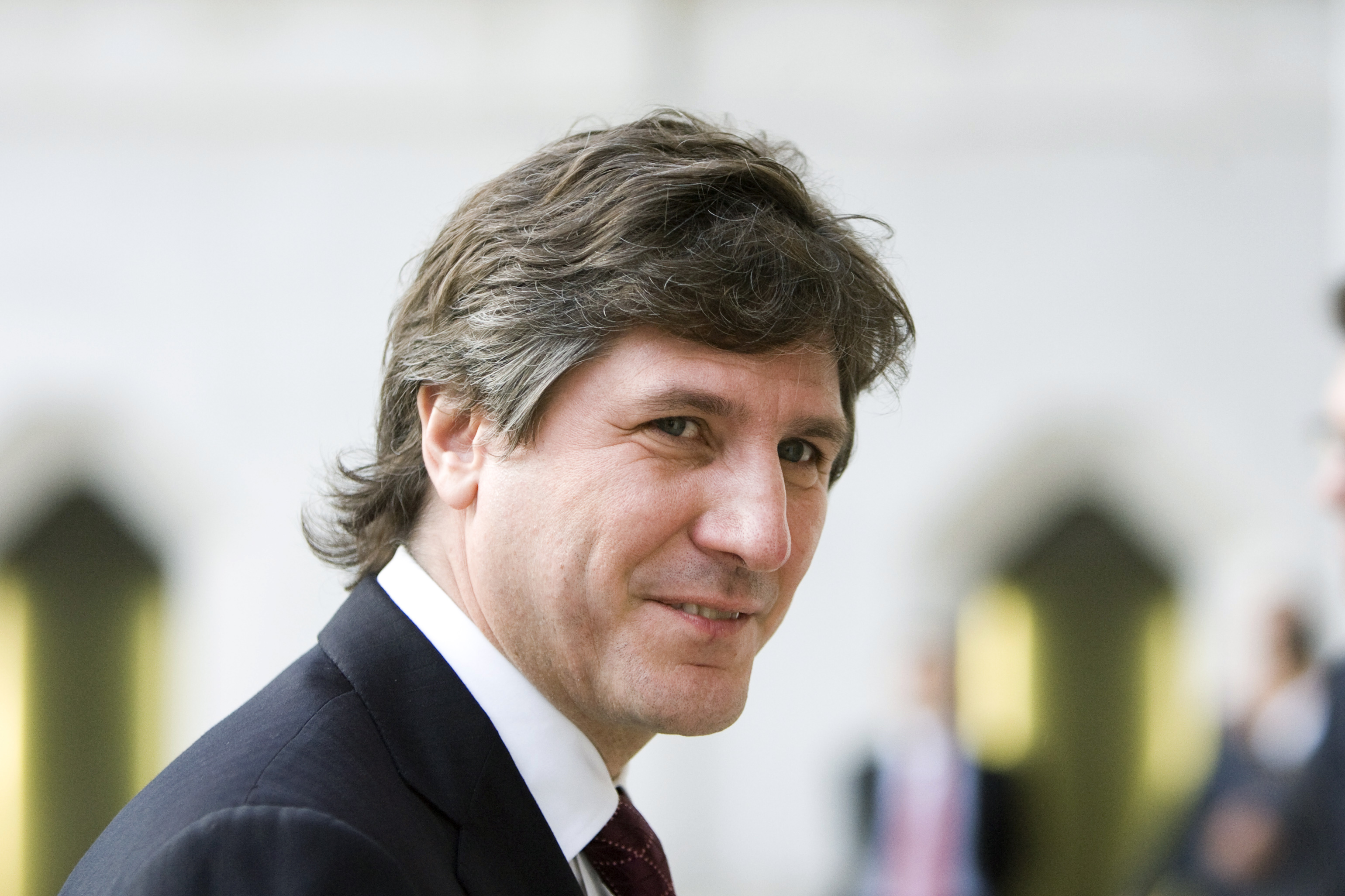 Argentina's Economy Minister Boudou arrives at the Guildhall in the City of London
