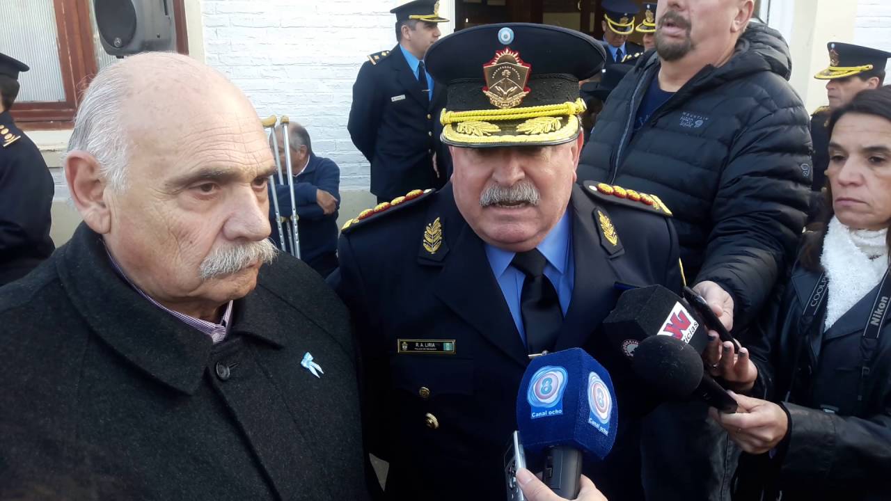 liria Raúl Liria, junto al ministro de Seguridad, Jorge Lara.
