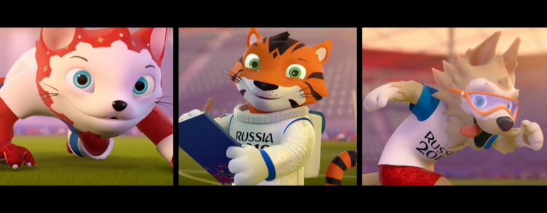 Hoy presentarán a las tres mascotas finalistas para Rusia 2018