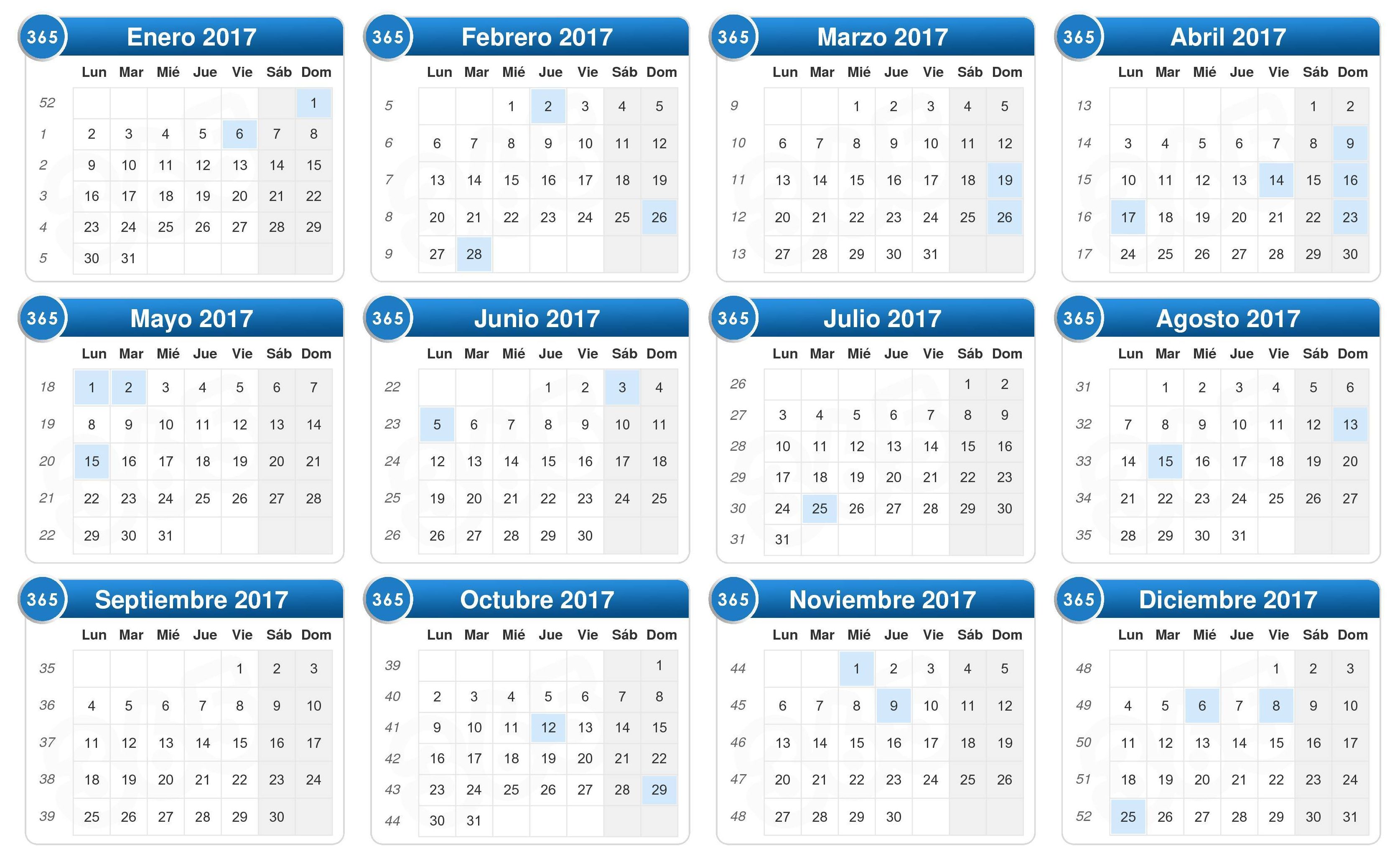 Calendario 2017