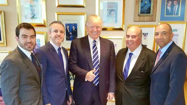 trump Trump junto a sus asesores latinoamericanos.