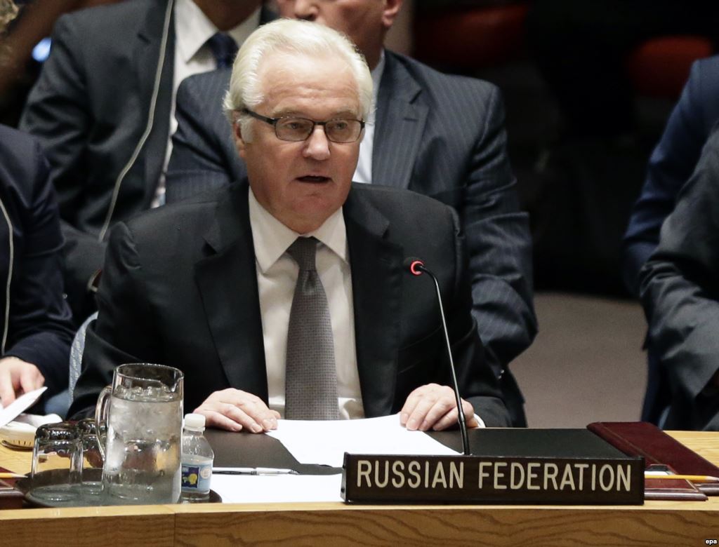diplomatico Vitali Churkin, representante ruso en la ONU.