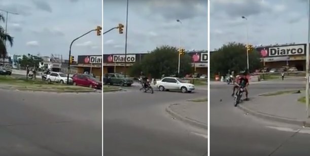 Le robaron la moto, le tiró un piedrazo y recuperó el vehiculo