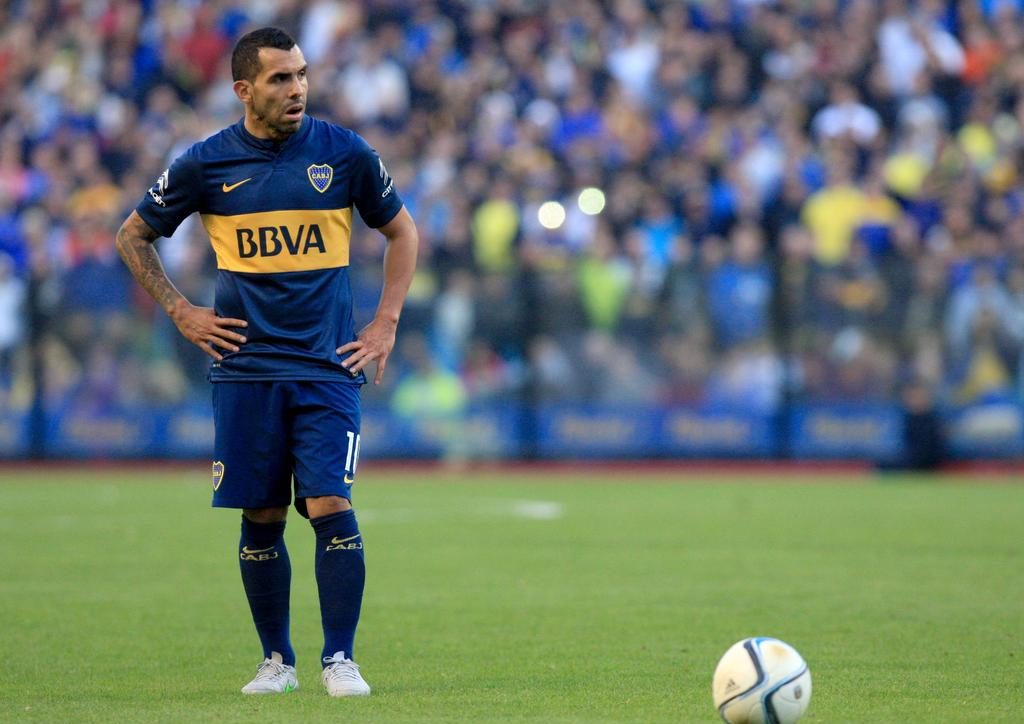 150719 BUENOS AIRES July 18 2015 Boca Junior s Carlos Tevez reacts during the match of Arg