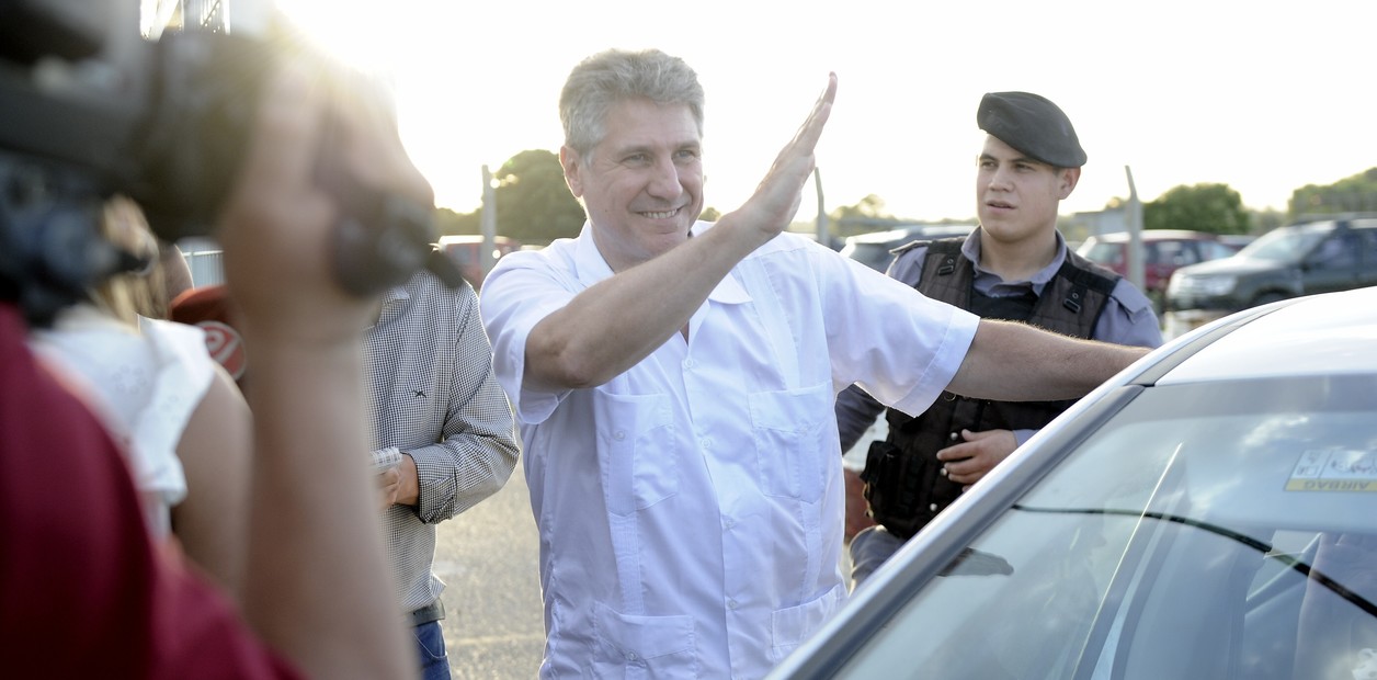 Amado Boudou en libertad al dejar la cárcel de Ezeiza.Foto Juano Tesone
