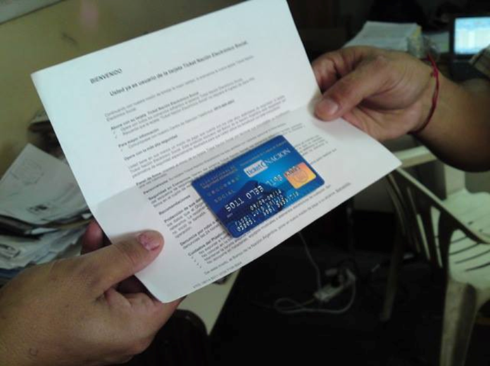 nueva tarjeta alimentaria