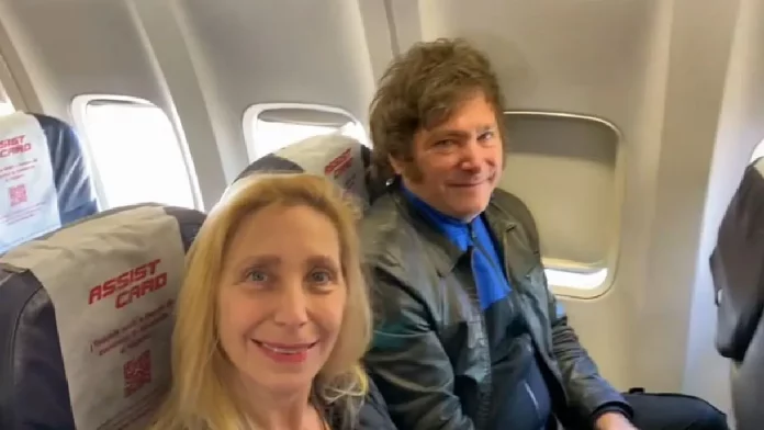 javier-milei-karina-milei-avionjpg