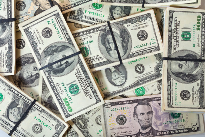 background of dollars banknotes
